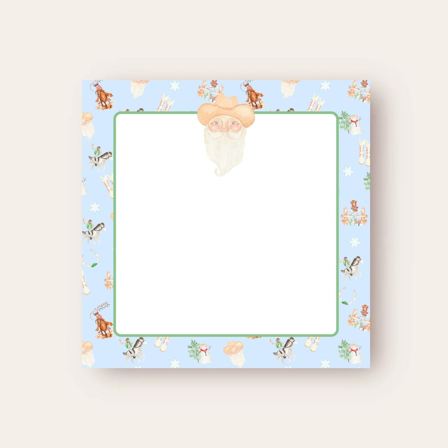 The Cowboy Santa Baby Chunk Notepad (Blue Edition)