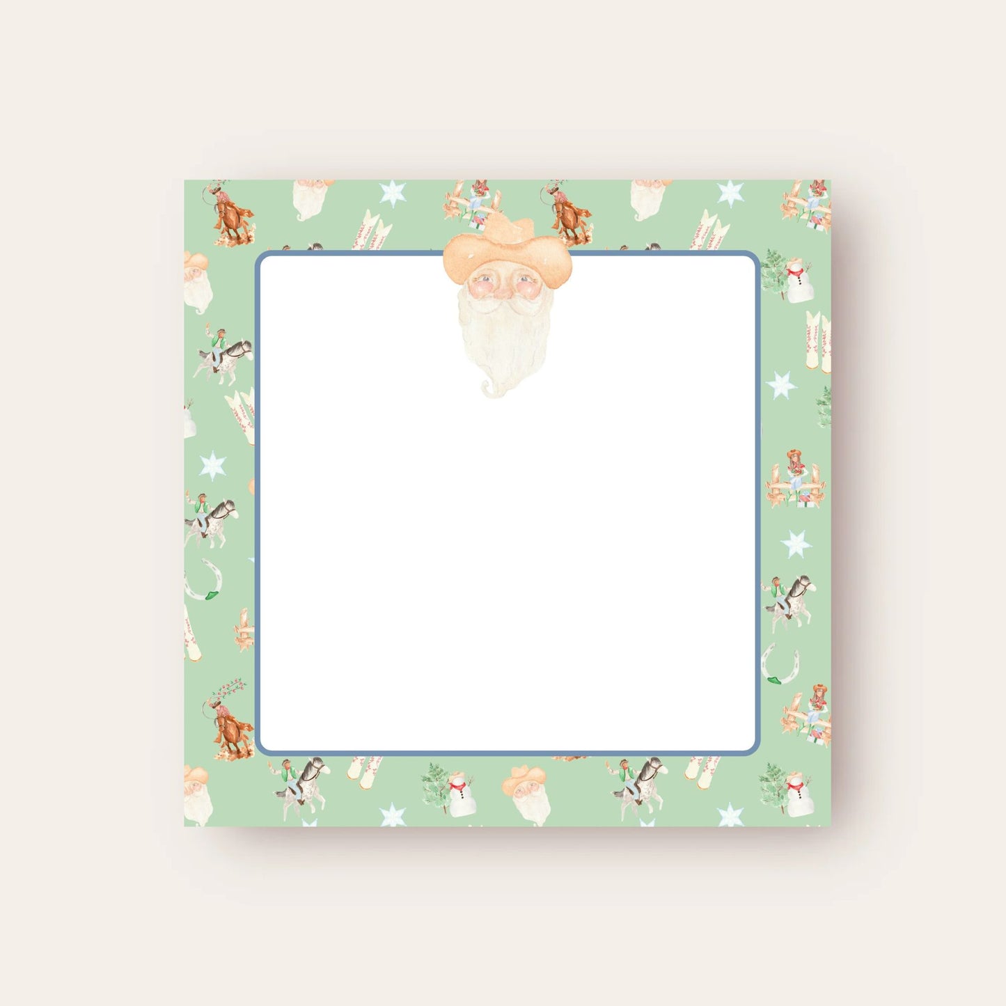 The Cowboy Santa Baby Chunk Notepad (Green Edition)