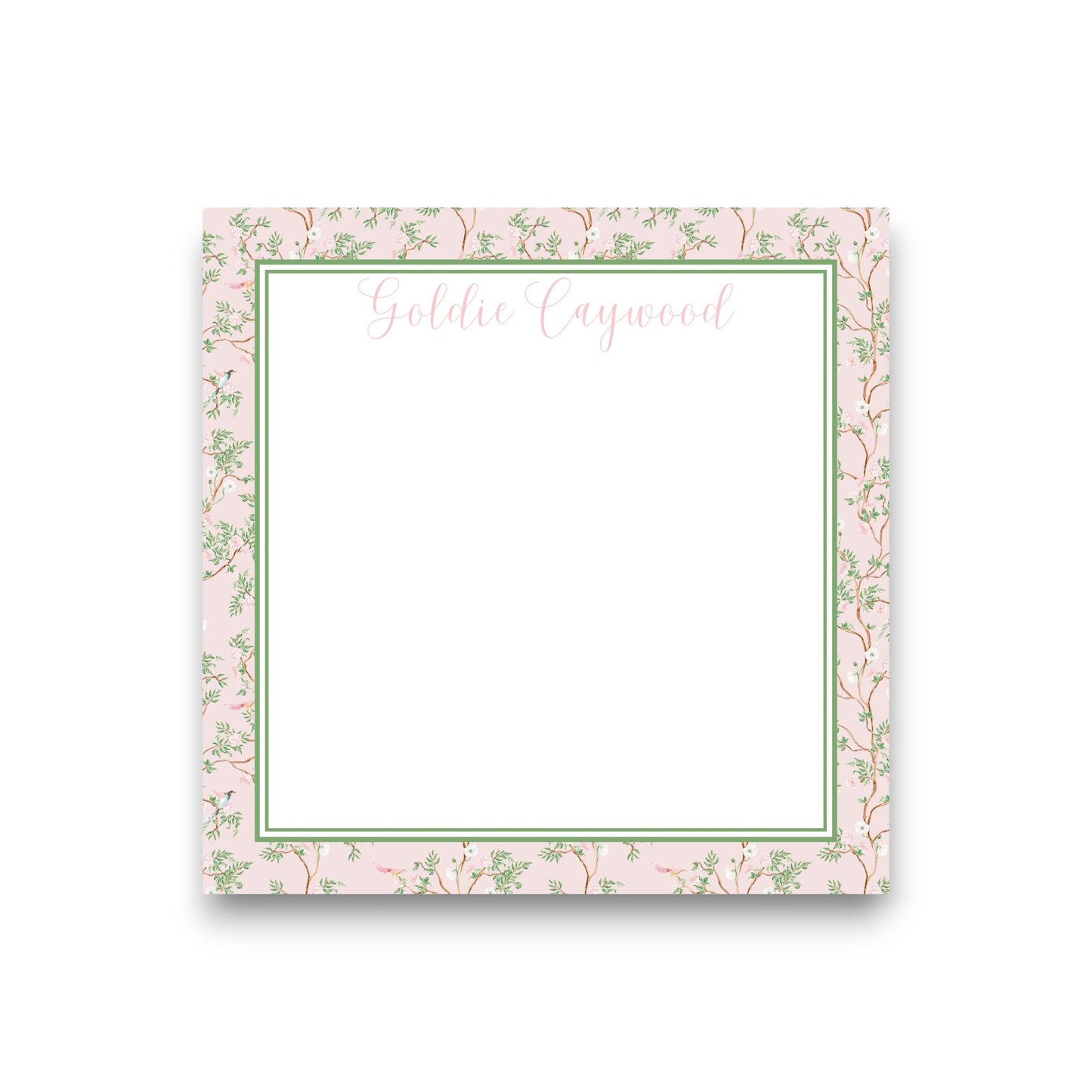 Pink Chinoiserie Baby Chunk Notepad