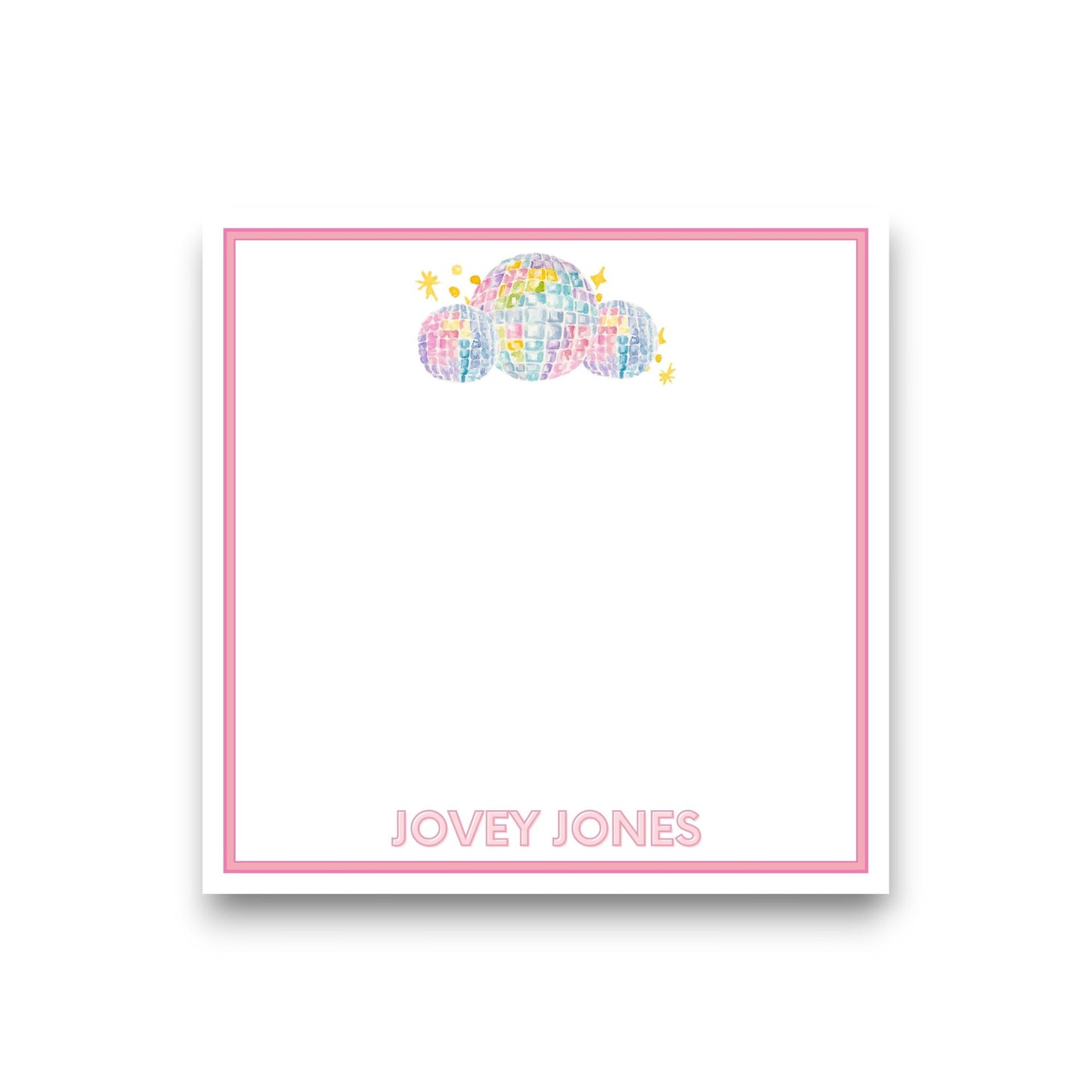 Meet Me at the Disco Ball Baby Chunk Notepad