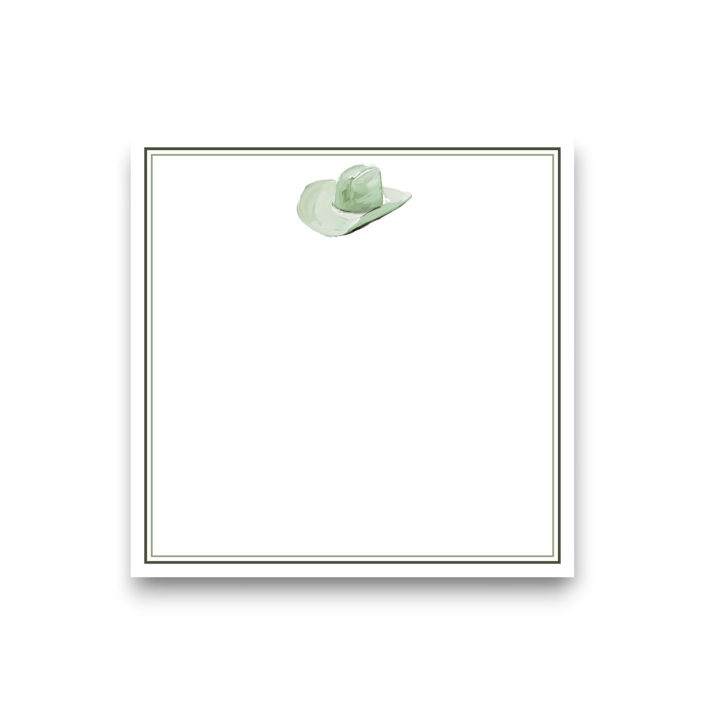 Green Cowboy Hat Baby Chunk Notepad