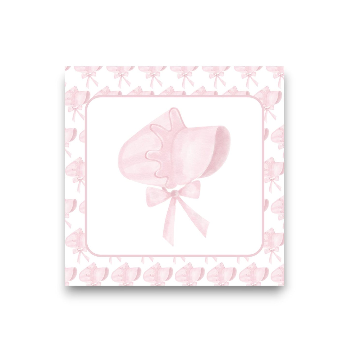 Pink Bonnet Paper Coaster