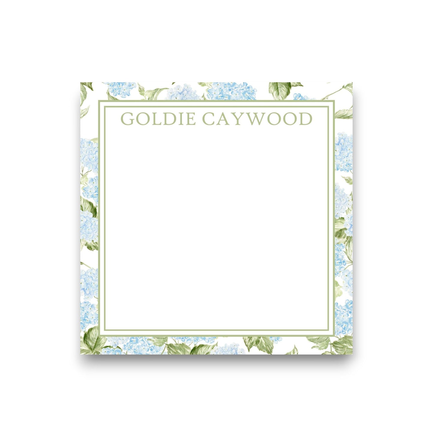 Hydrangea Border Baby Chunk Notepad