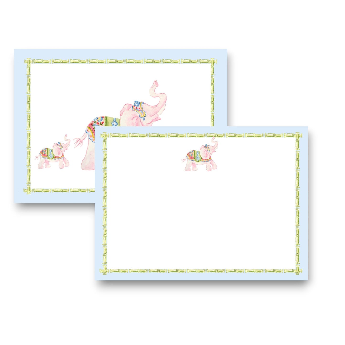 Mahjong Elephant Stationery Set (Blue)