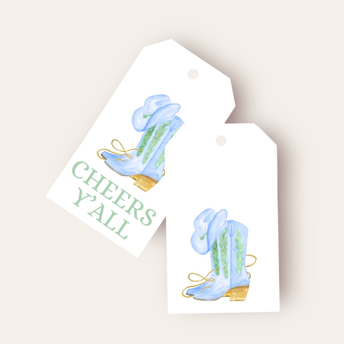 Dear John Hat & Boots Big Gift Tags