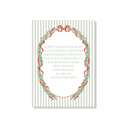 Oval Classic Christmas Holiday Card