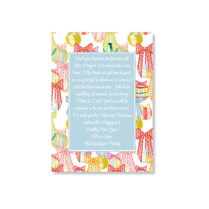 Gingham & Colorful Christmas Holiday Card