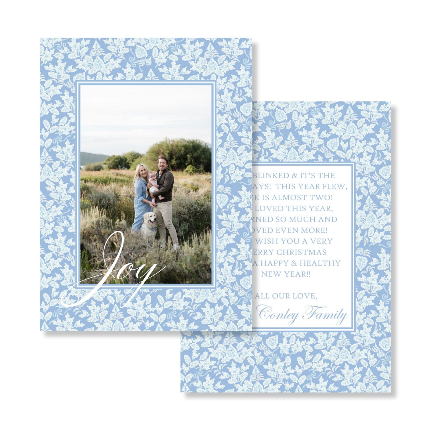 Blue Gimme the Wallpaper Holiday Card