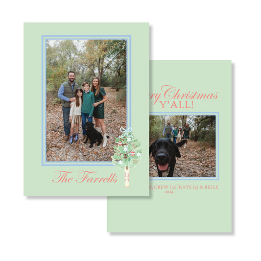 Cowboy Boot Christmas Holiday Card