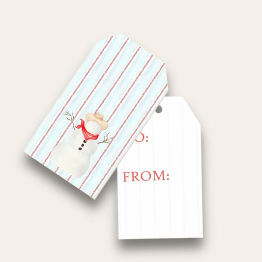 The Cowboy Snowman Big Gift Tags