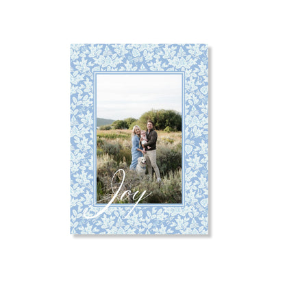 Blue Gimme the Wallpaper Holiday Card