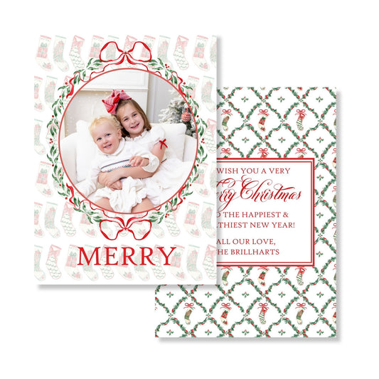 Cross Stitch Stockings For Life Holiday Card