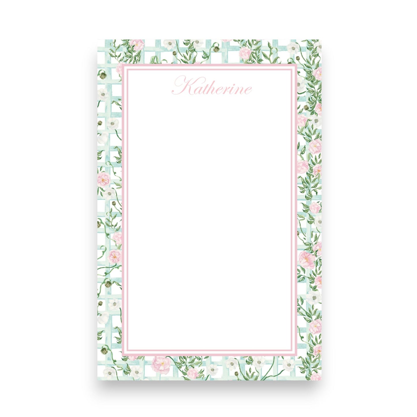 Floral Lattice Skinny Chunk Notepad