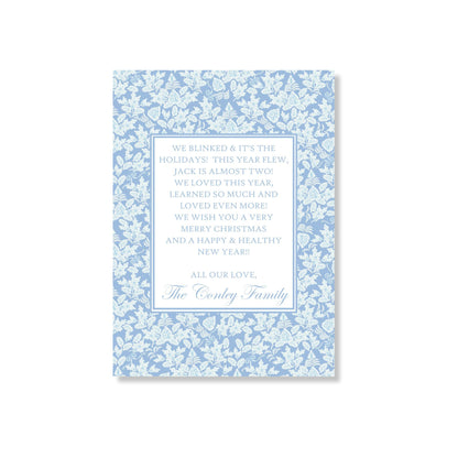 Blue Gimme the Wallpaper Holiday Card