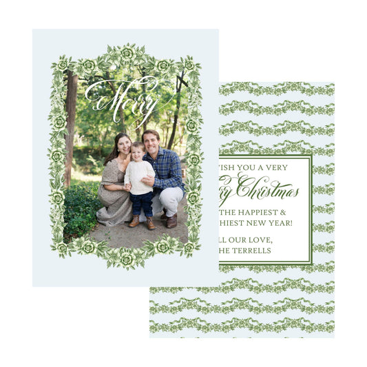 Gladly Green Holiday Card
