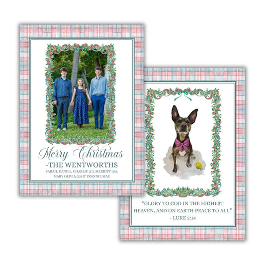 Tartan & Garland Holiday Card