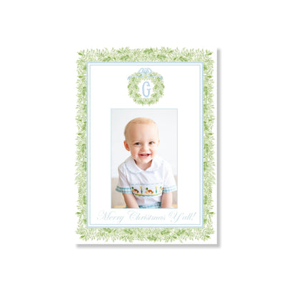 Garland & Blue Holiday Card (Steph's Fav)