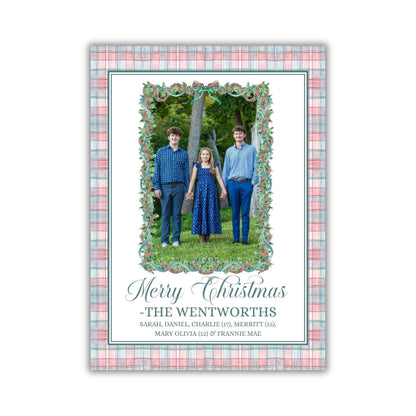 Tartan & Garland Holiday Card