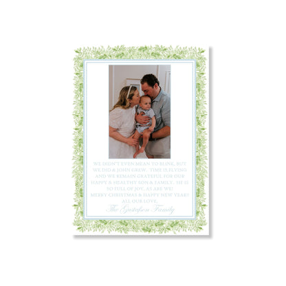 Garland & Blue Holiday Card (Steph's Fav)