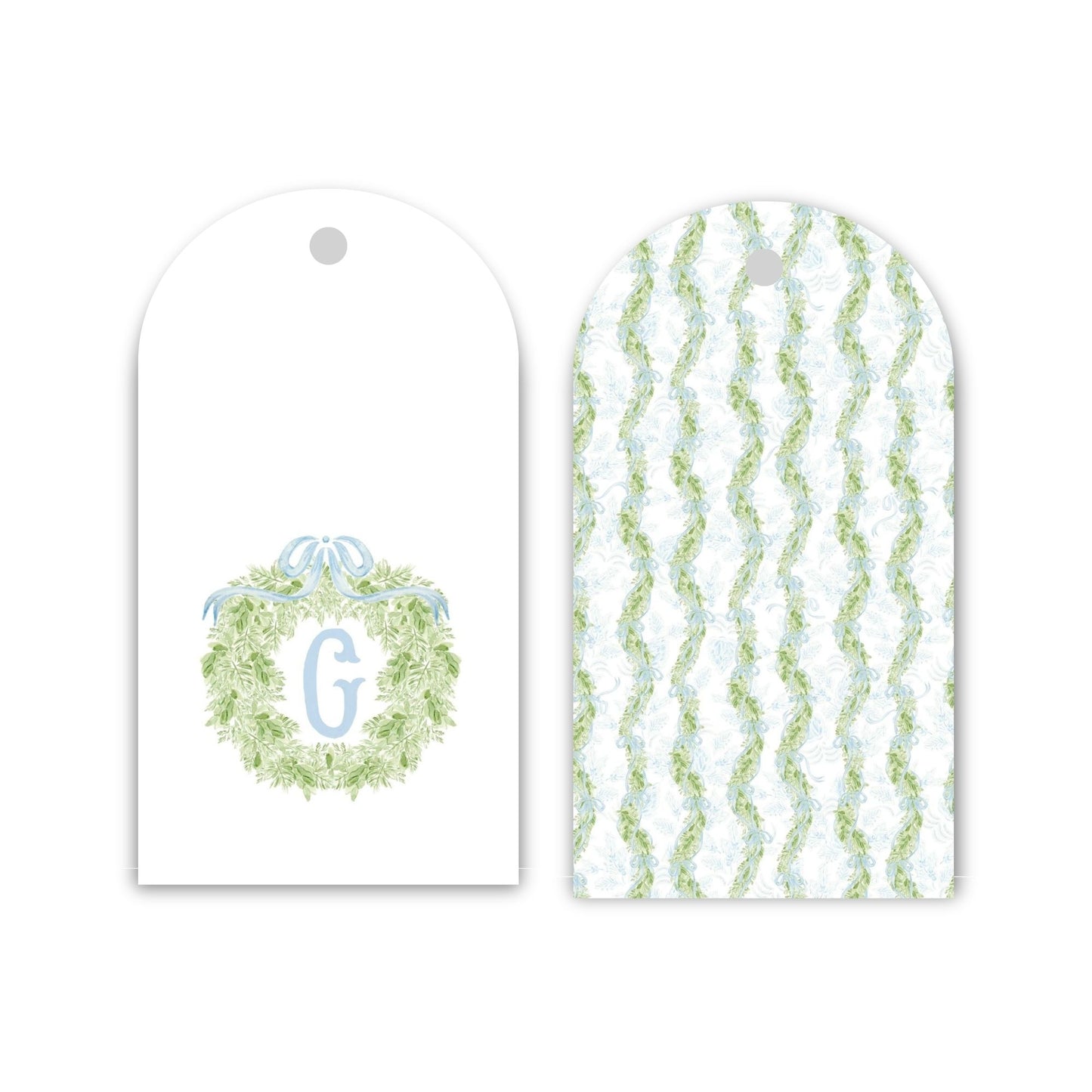 Garland & Blue Big Gift Tags