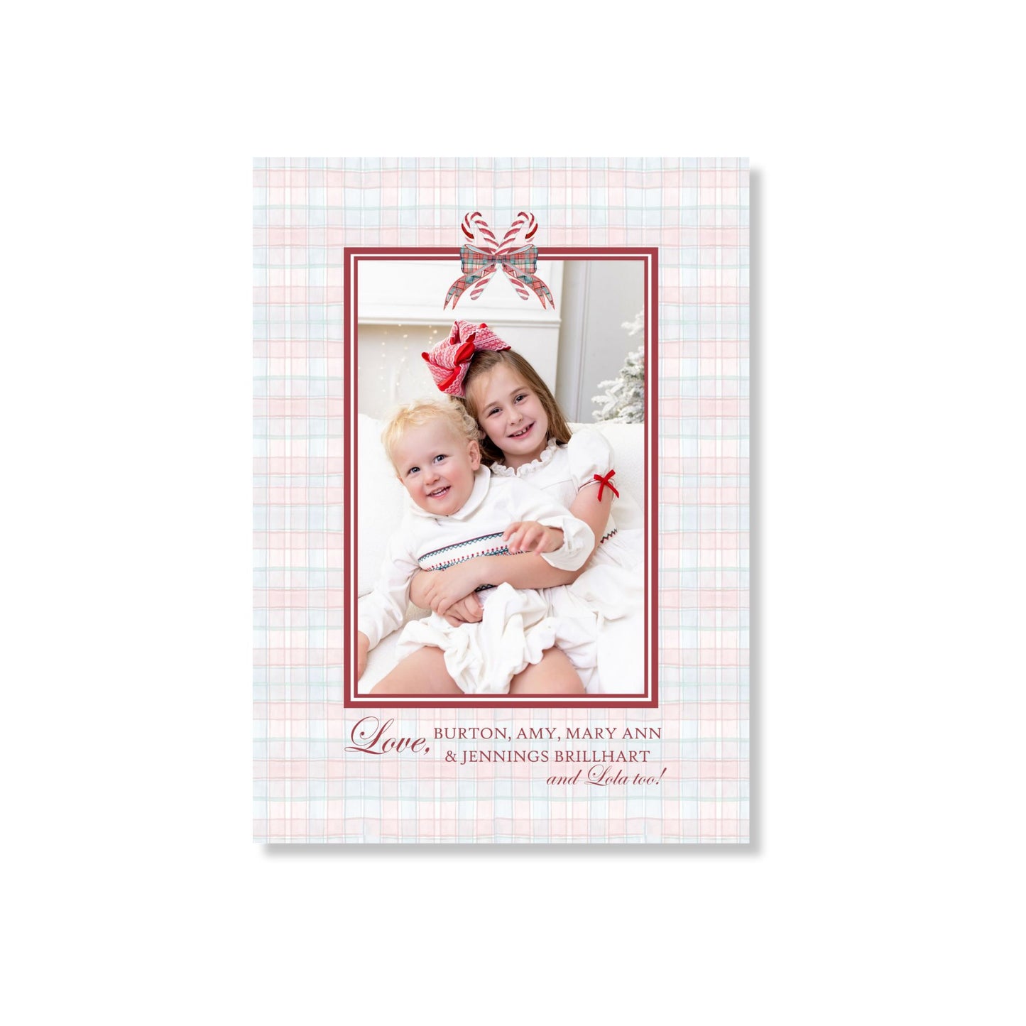 The Tartan Though Holiday Card