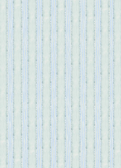 Scallop Garland & Watercolor Stripe Holiday Card