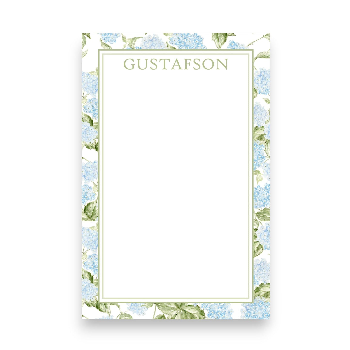 Hydrangea Border Skinny Chunk Notepad
