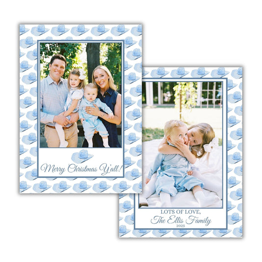 Merry Christmas Y'all (in blue) Holiday Card