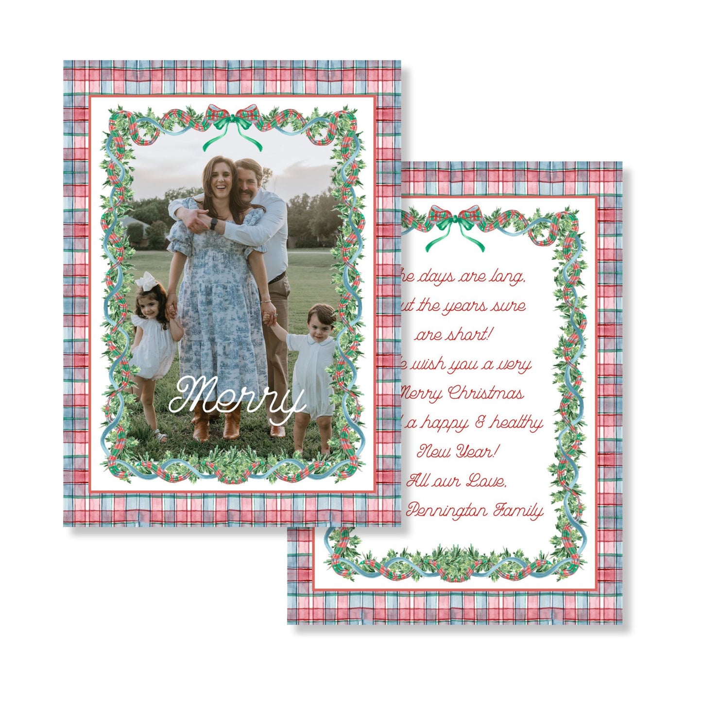 Tartan & Garland Holiday Card