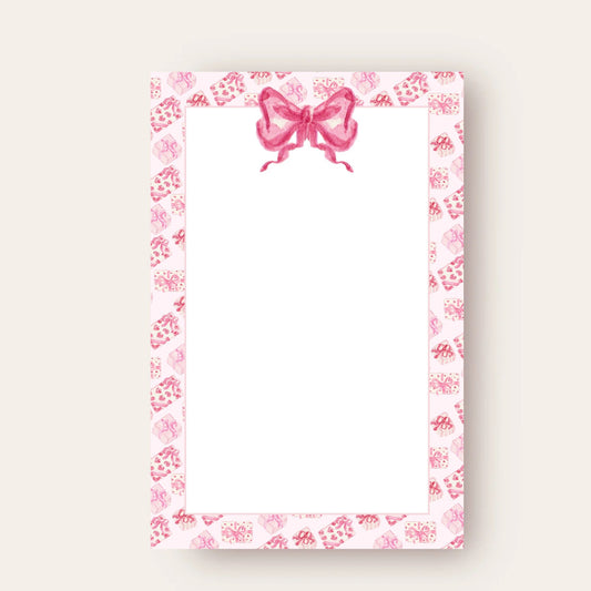 The Giftiest Pink Bow Skinny Chunk Notepad