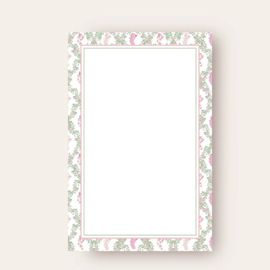 Loveshack, Fancy & Perfectly Pink Stockings Border Skinny Chunk Notepad