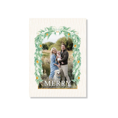 Gorgeous Garland With Bells Holiday Card