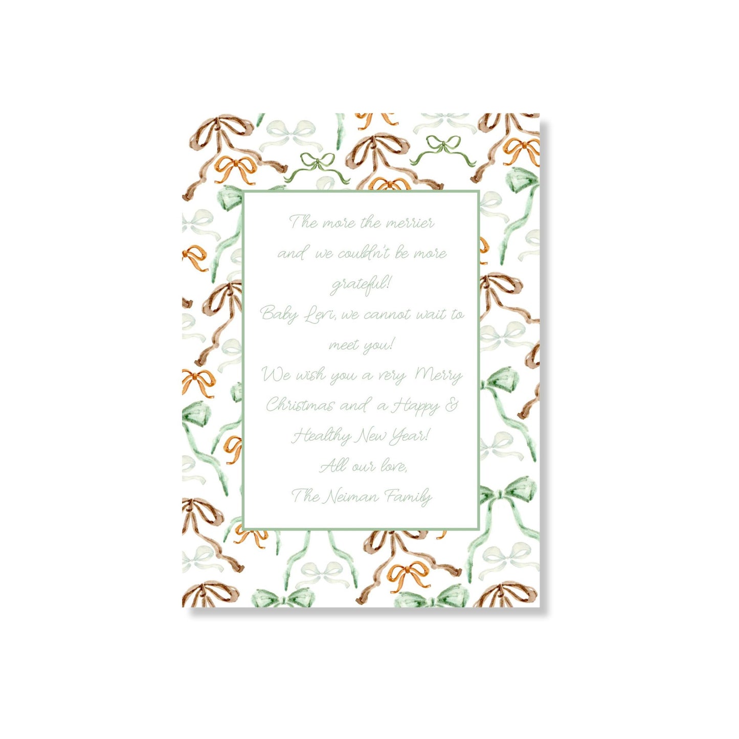 Bows on Bows on Bows Holiday Card