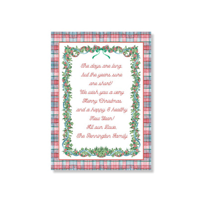 Tartan & Garland Holiday Card