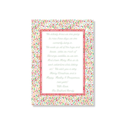 Jolly Red Confetti Holiday Card