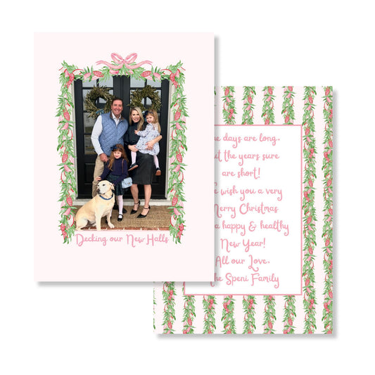 Girly Garland Holiday Card