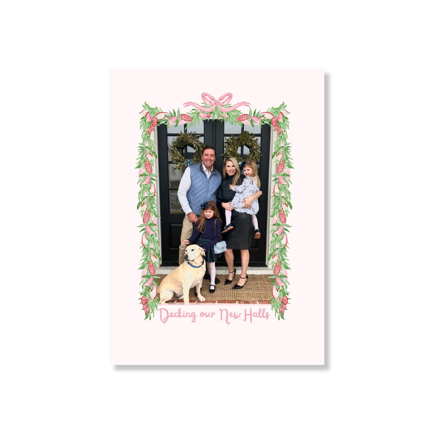 Girly Garland Holiday Card