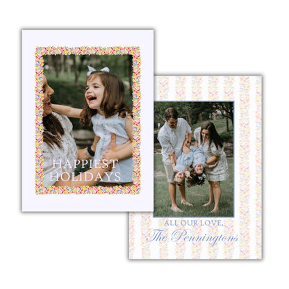 Lightest Lilac & Confetti Garland Holiday Card
