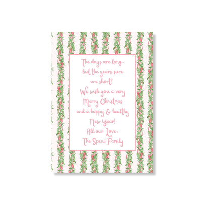 Girly Garland Holiday Card