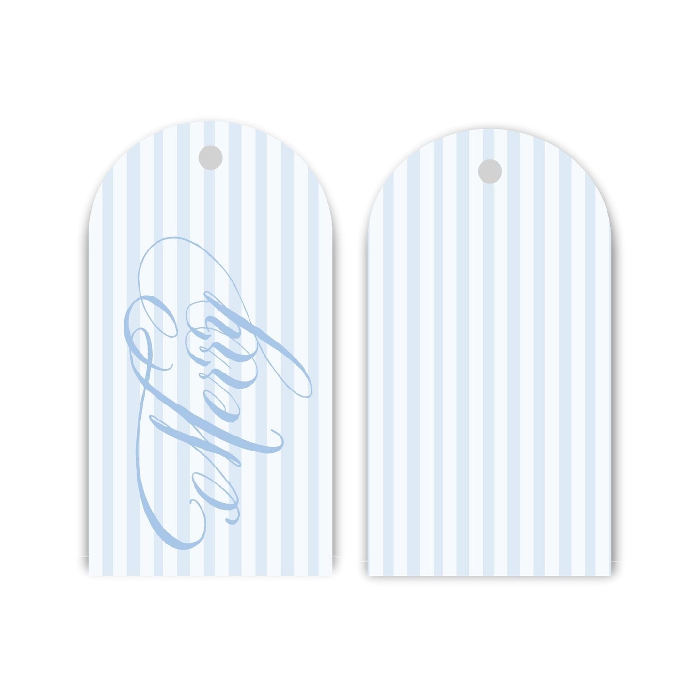 Blue and White Merry Big Gift Tags