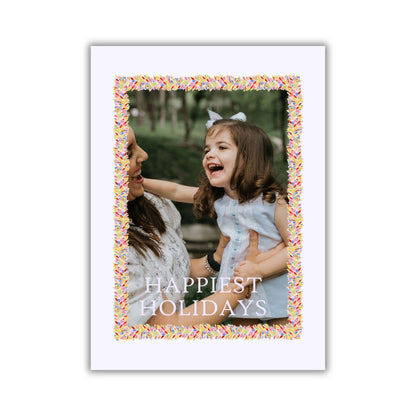 Lightest Lilac & Confetti Garland Holiday Card