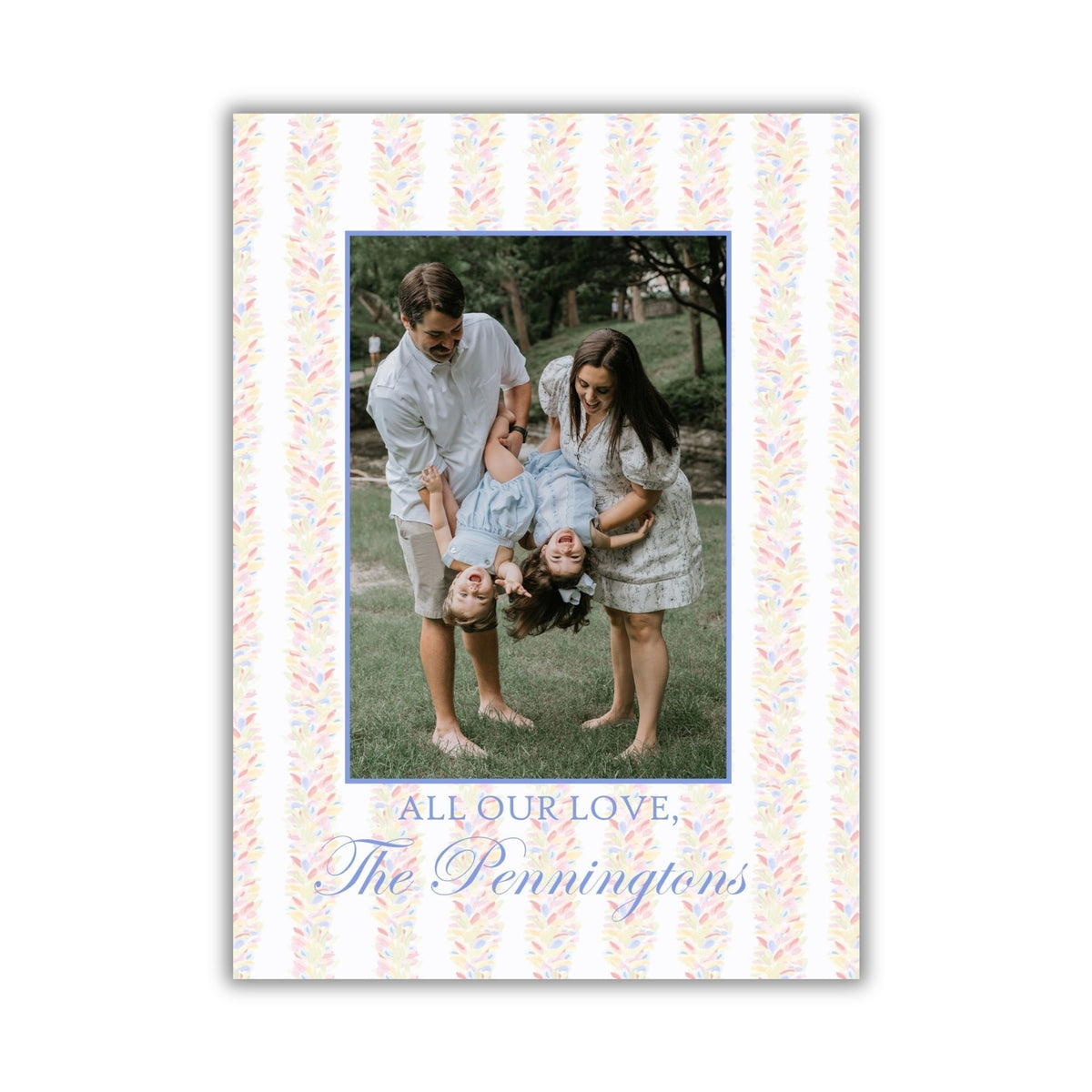 Lightest Lilac & Confetti Garland Holiday Card