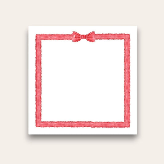 Big Red Ribbon & Bow Baby Chunk Notepad