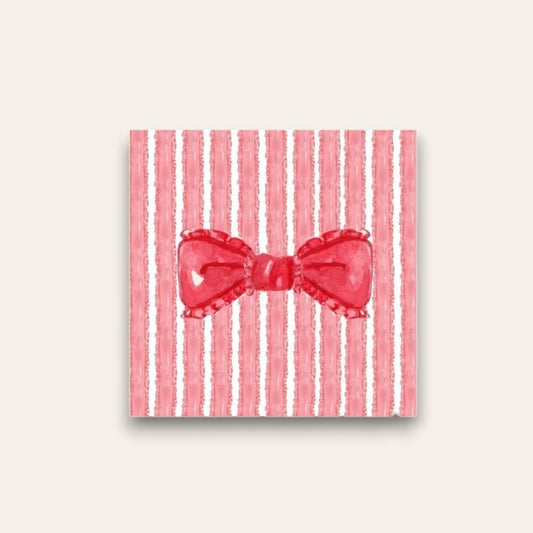 Big Red Bow Paper Coaster