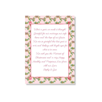 Southern Magnolia Wreaths Holiday Card