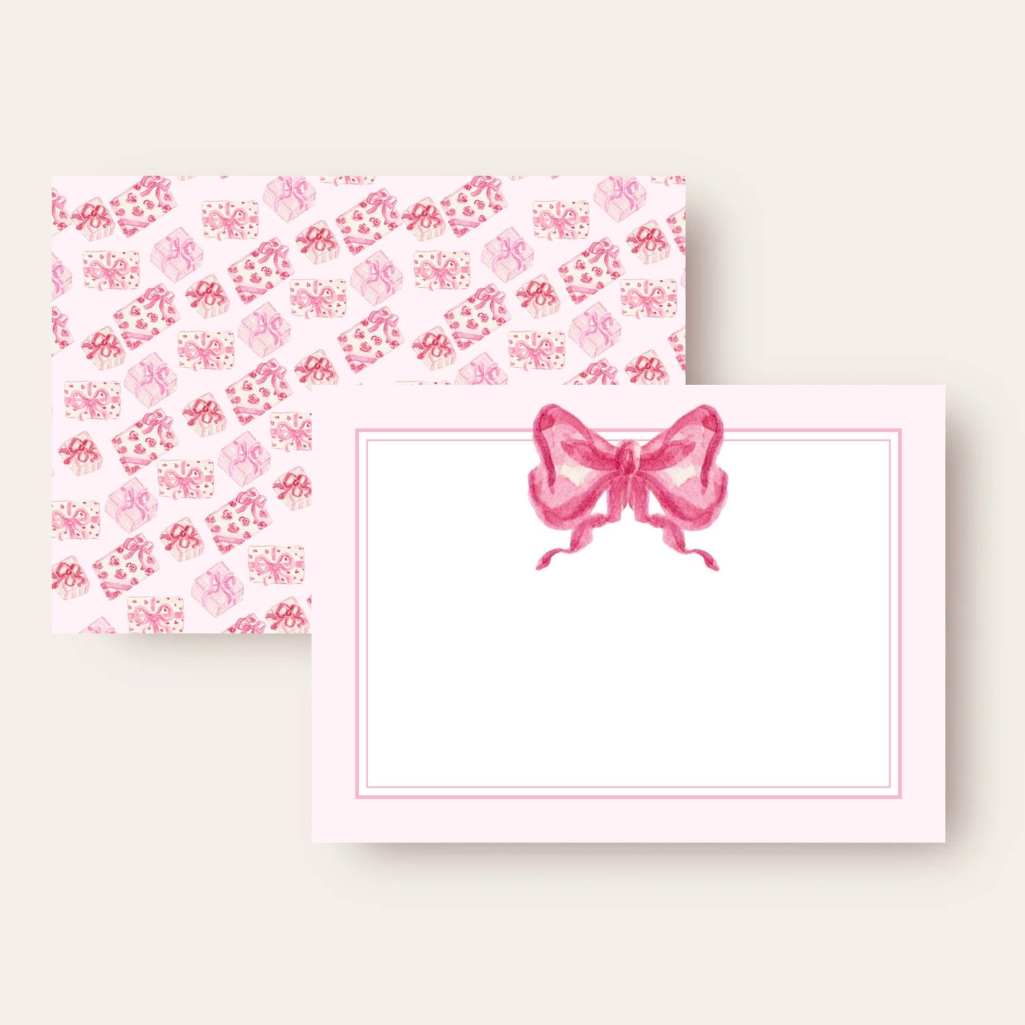 The Giftiest Pink Bow Stationery Set