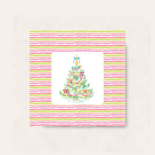 Lisa Frank Does Christmas Paper Coaster
