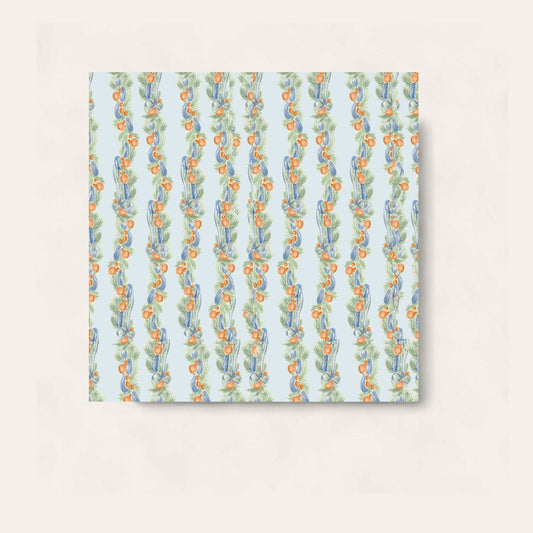 Orange Garlands Paper Coaster