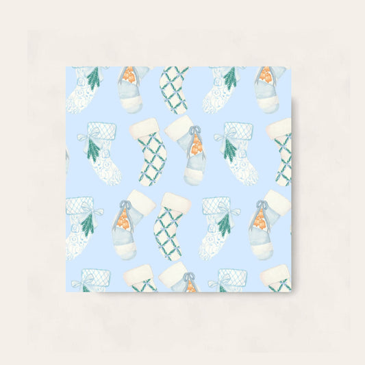 Sweet Stockings Paper Coaster (Blue Edition)