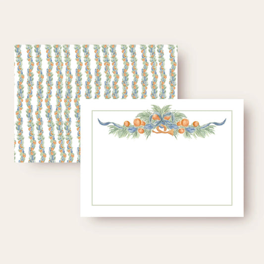 Orange Trumpet Garland Swag Stationery Set
